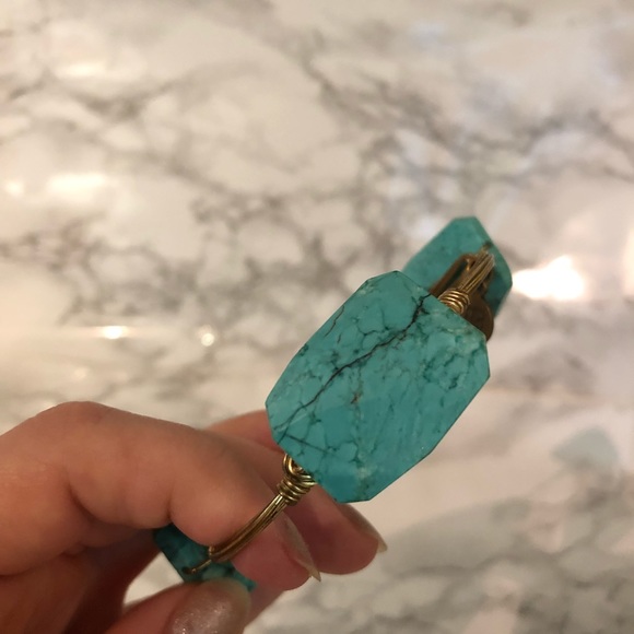 Bourbon and Bowties turquoise bangle bracelet - Picture 4 of 5